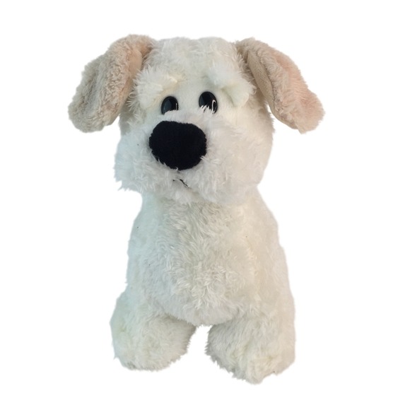 GANZ Other - GANZ Ralph Dog Plush 9in White Tan Shaggy Puppy Stuffed Animal Toy H12510